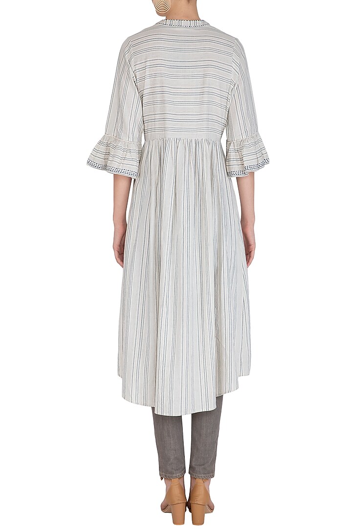 Indigo Striped Shirt Dress by Irabira at Pernia's Pop Up Shop