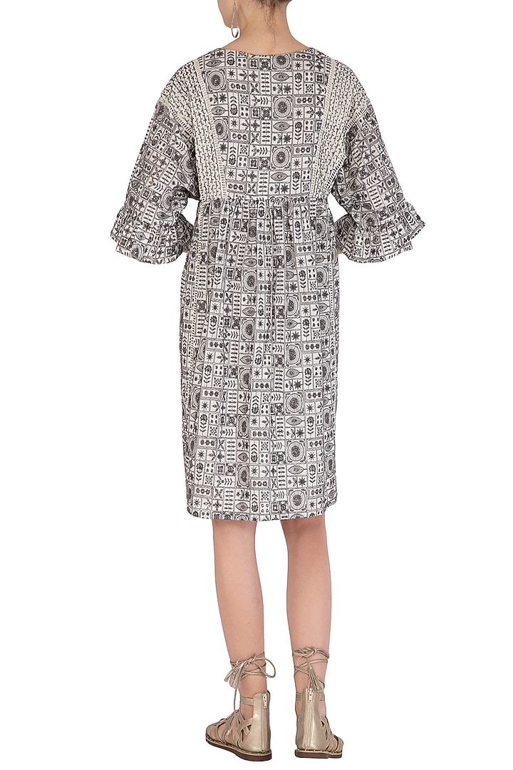 Grey Embroidered Broderie Tunic by Irabira at Pernia's Pop Up Shop