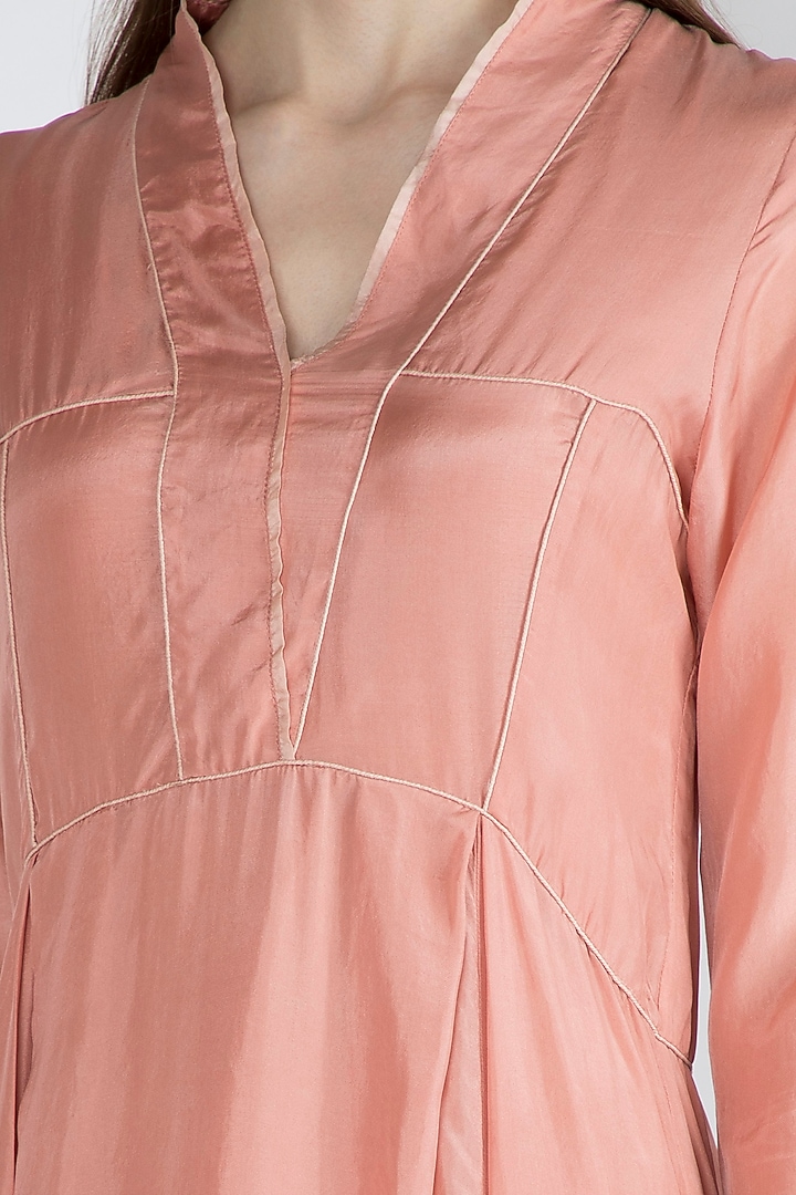 Salmon Pink Kurta Summer Dress With Slip by Irabira Urban at Pernia's Pop Up Shop