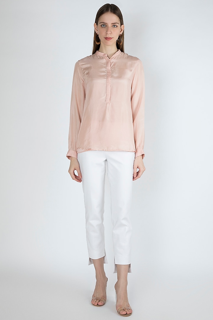 Rose Pink Blouse With Slip by Irabira Urban