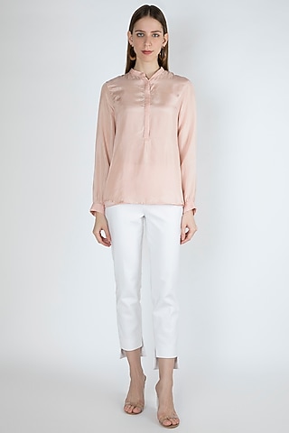 Rose Pink Blouse With Slip by Irabira Urban
