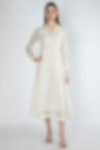 Off White Kurta Dress With Slip by Irabira Urban
