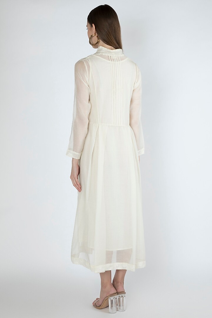 Off White Kurta Summer Dress With Slip by Irabira Urban at Pernia's Pop Up Shop