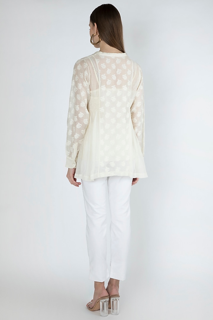 Off White Smocked Blouse With Slip by Irabira Urban at Pernia's Pop Up Shop