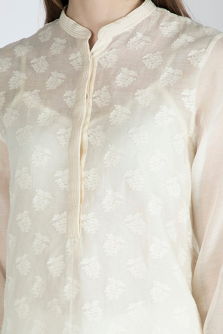 Off White Embroidered Blouse With Slip by Irabira Urban at Pernia's Pop Up Shop