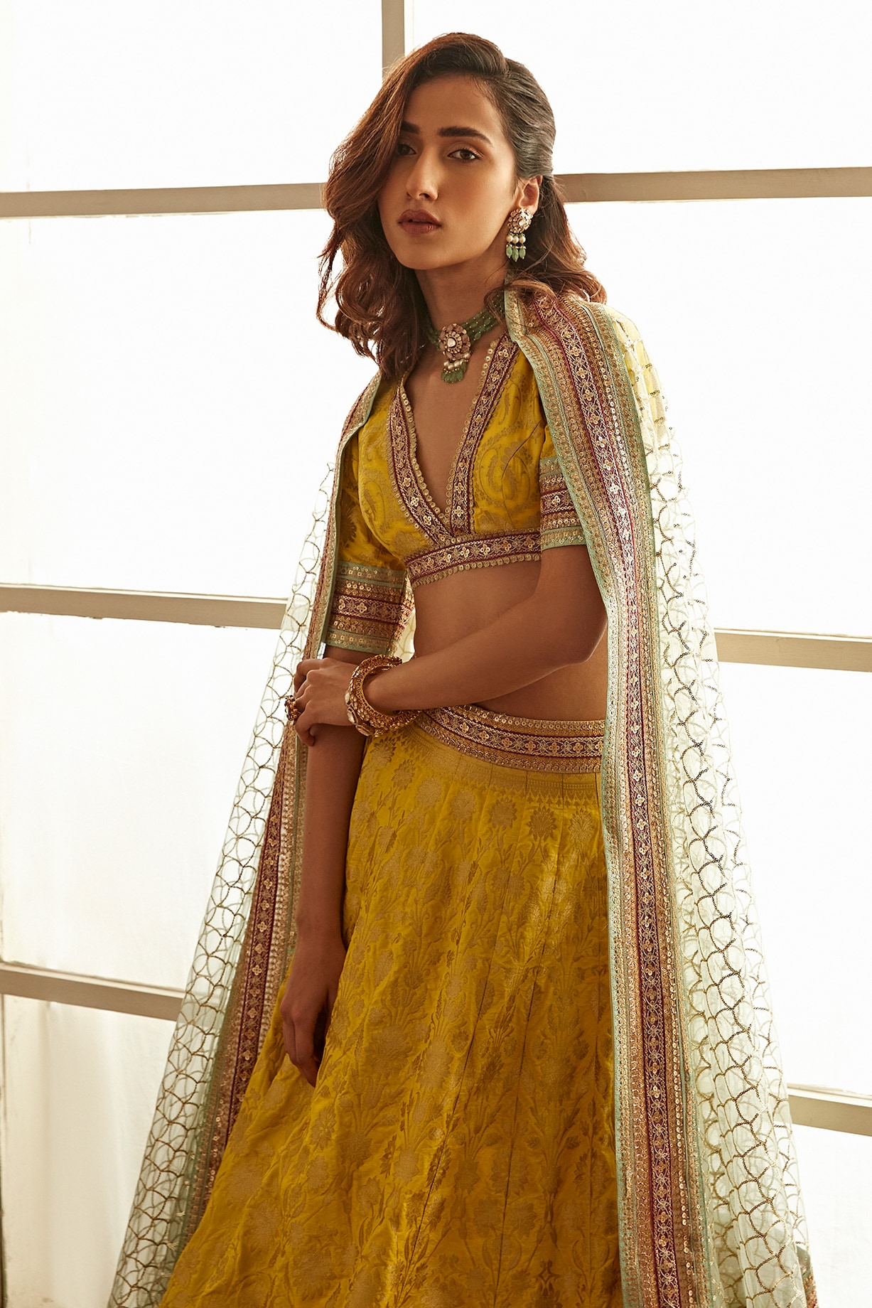 Roopika Banarasi Silk Wedding Wear Lehenga Set
