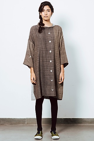 Charcoal Grey Oversized Pleated Top by IRO IRO