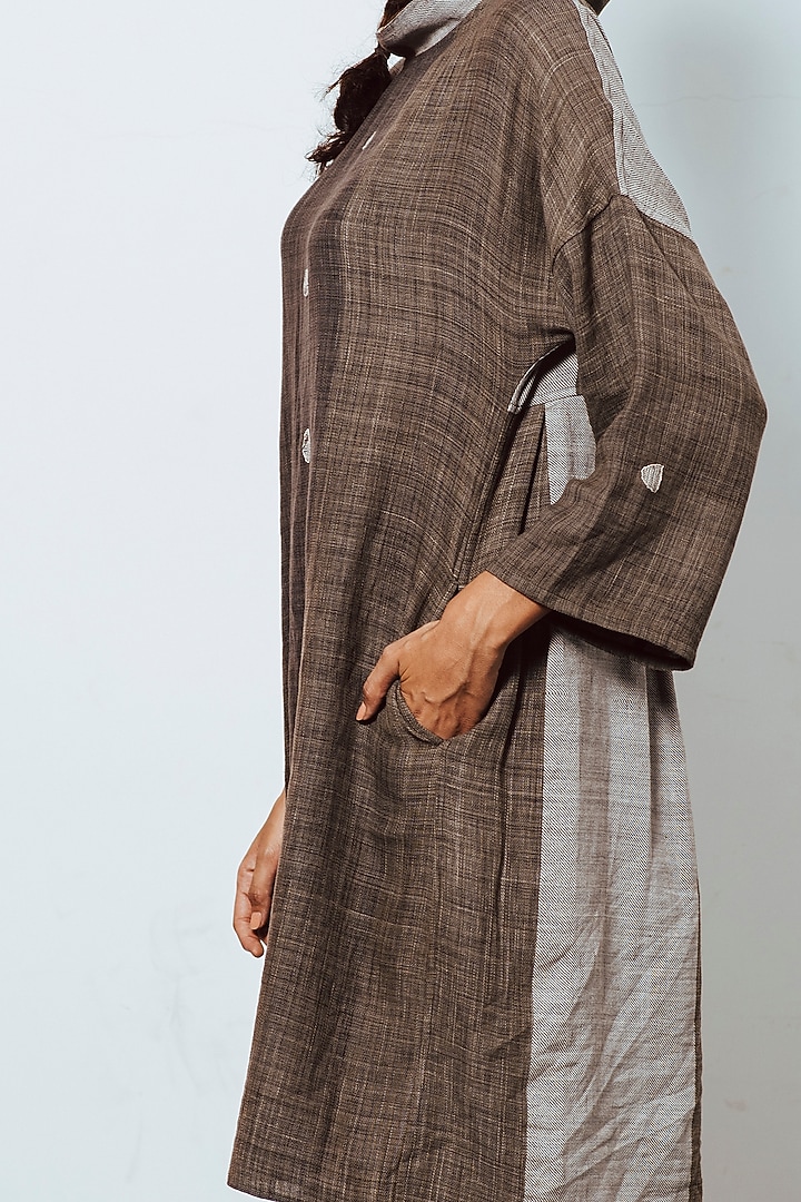 Charcoal Grey Oversized Pleated Top by IRO IRO at Pernia's Pop Up Shop