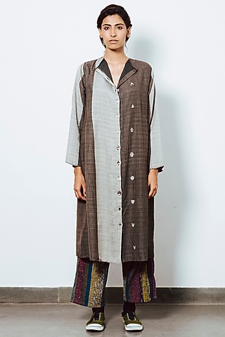 Charcoal Grey Naturally Dyed Shirt Dress by IRO IRO