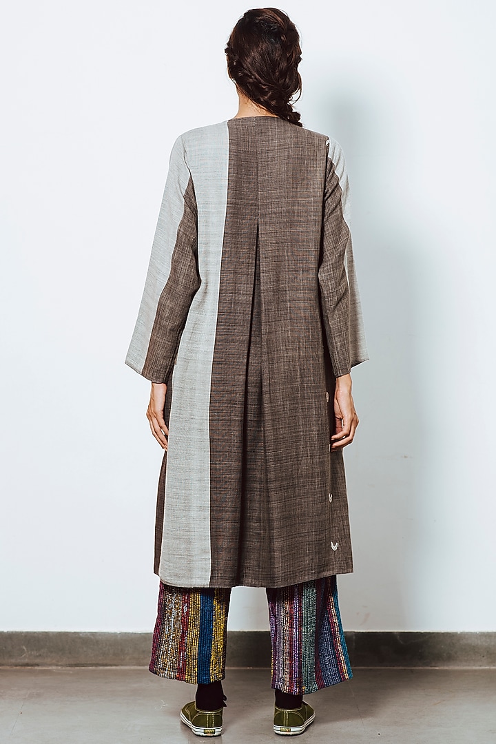 Charcoal Grey Naturally Dyed Summer Shirt Dress by IRO IRO at Pernia's Pop Up Shop