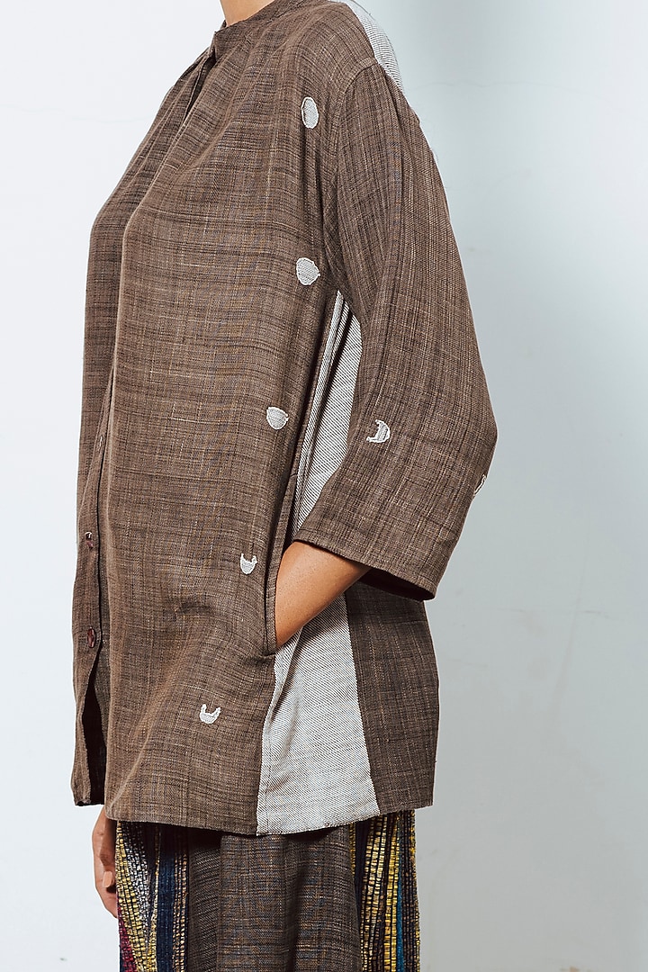 Charcoal Grey Cotton Shirt With Pockets by IRO IRO at Pernia's Pop Up Shop