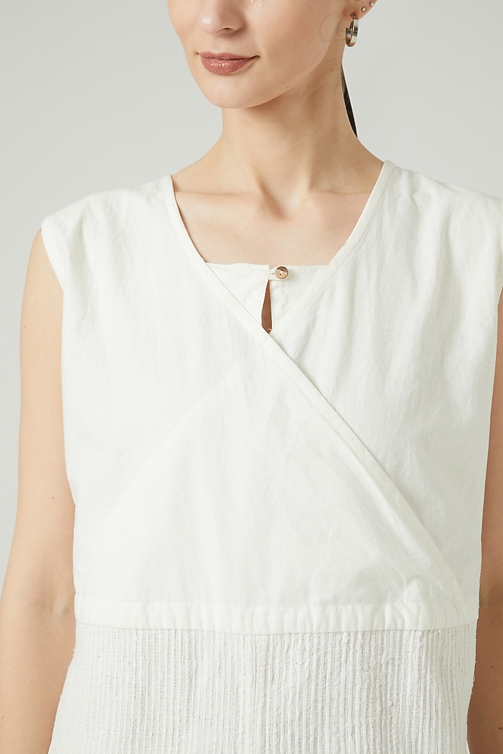 White Handwoven Jumpsuit by Iro Iro at Pernia's Pop Up Shop