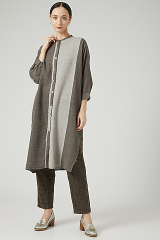 Grey Printed Kurta by Iro Iro