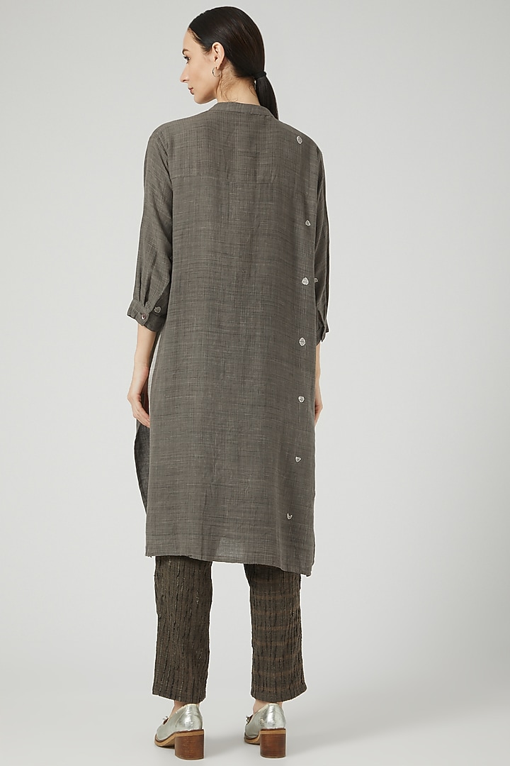 Grey Printed Kurta by Iro Iro at Pernia's Pop Up Shop
