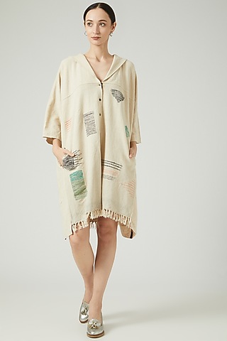 White Printed Jacket by Iro Iro