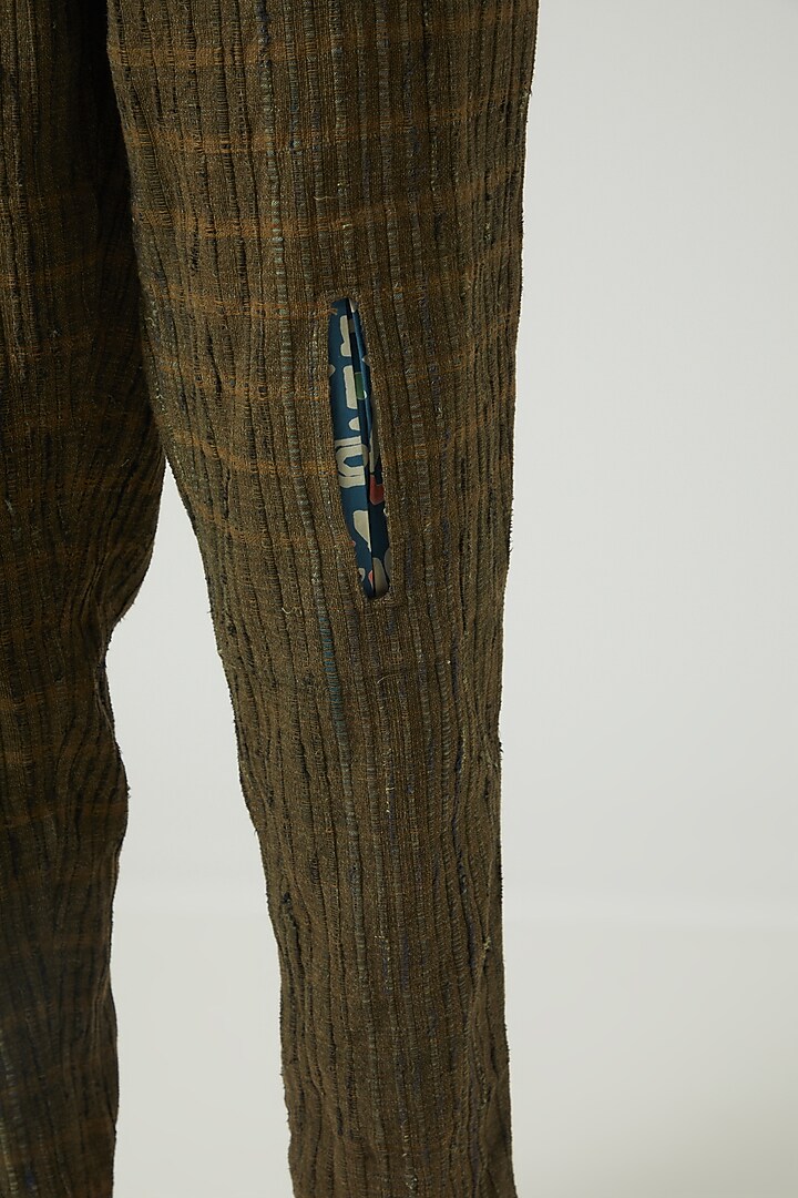 Beetle Green Printed Pants by Iro Iro at Pernia's Pop Up Shop