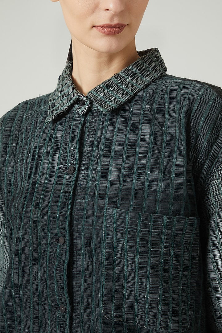 Black Printed Shirt by Iro Iro at Pernia's Pop Up Shop