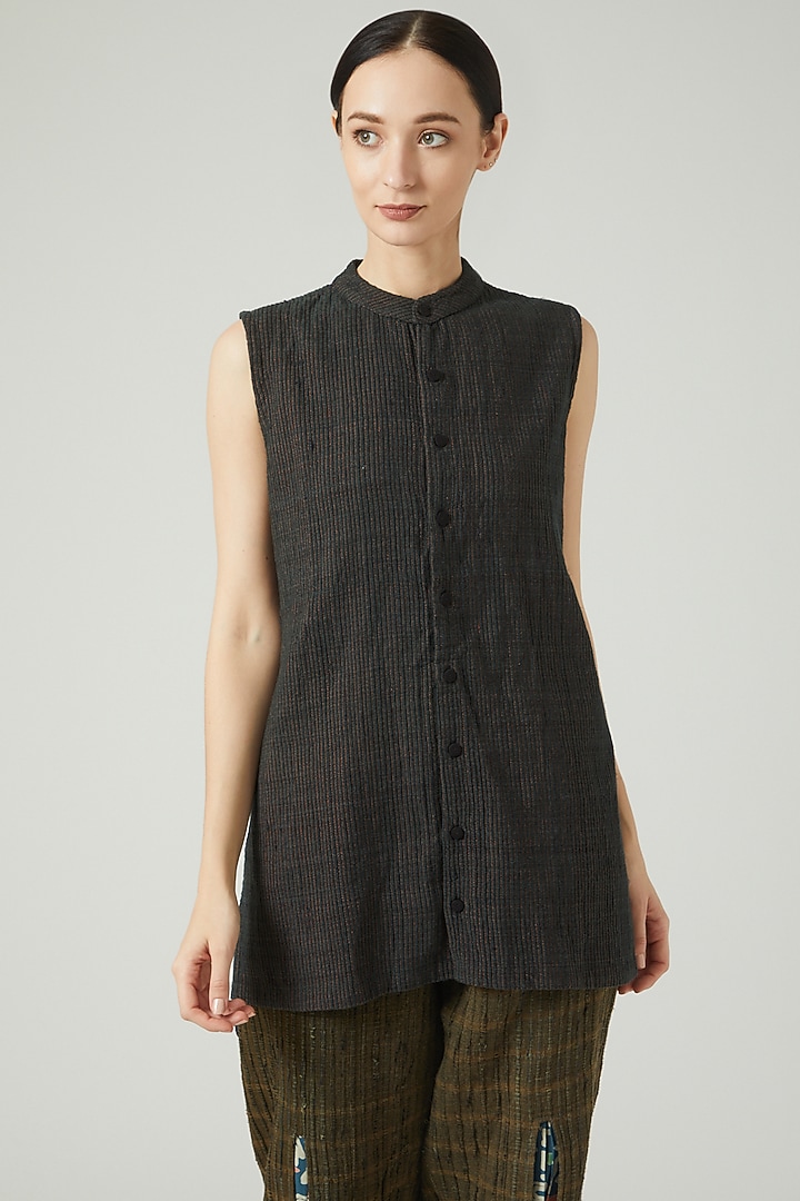 Black Printed Jacket by Iro Iro at Pernia's Pop Up Shop