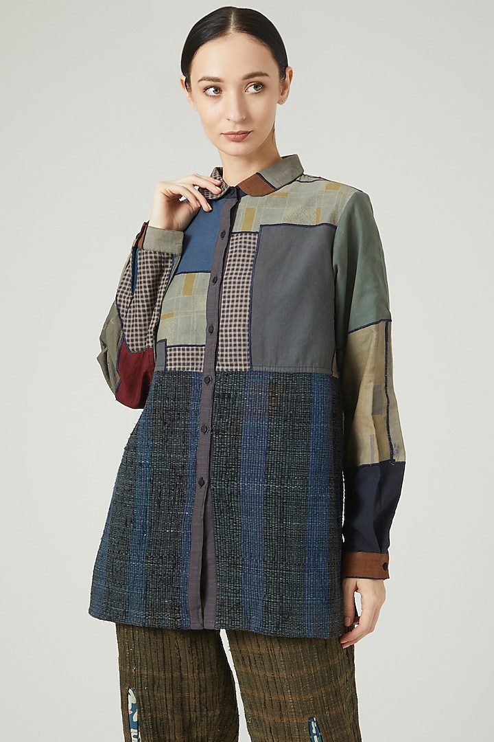 Multi-Colored Printed Shirt by Iro Iro at Pernia's Pop Up Shop