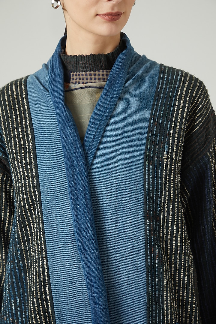 Black Geometric Printed Jacket by Iro Iro at Pernia's Pop Up Shop
