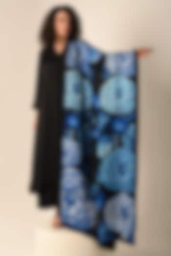 Black Satin Georgette Kurta Set by Isadaa by Rotna Dutt at Pernia's Pop Up Shop