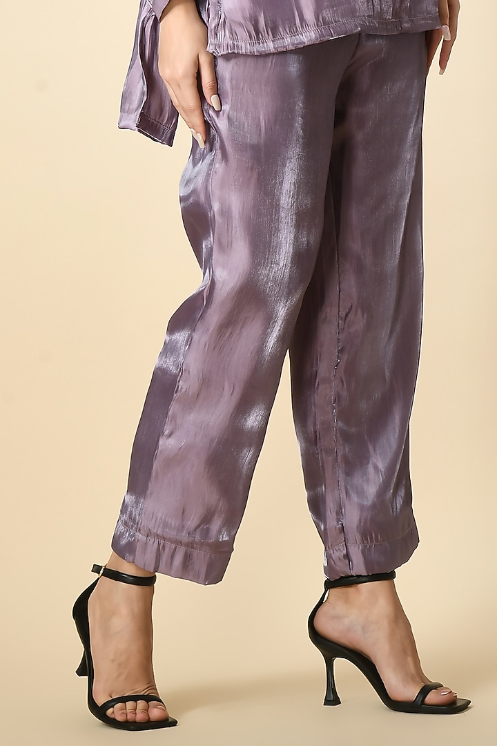Purple Organza Handwork Co-Ord Set by Isha Gupta at Pernia's Pop Up Shop