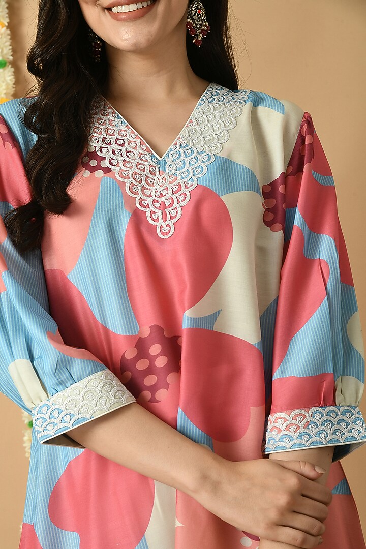White Georgette Sharara Set by Isha Gupta at Pernia's Pop Up Shop