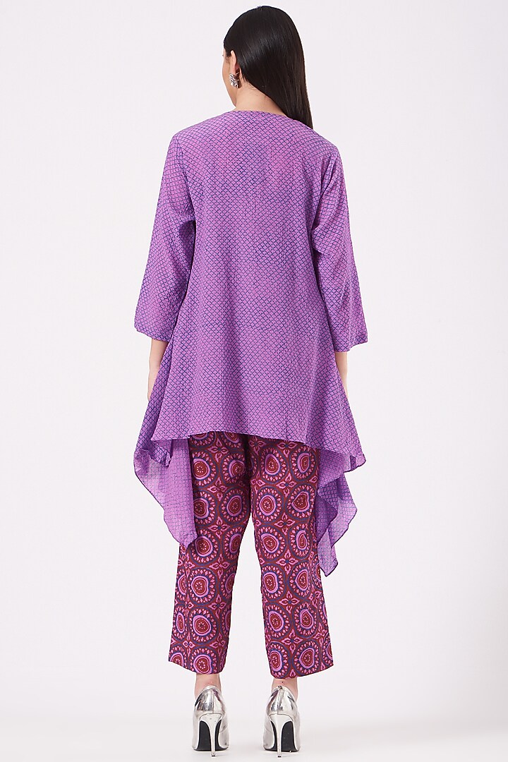 Purple Silk Pant Set by Isha Gupta at Pernia's Pop Up Shop