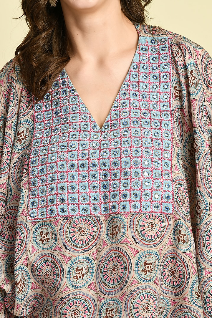Brown Muslin Printed Palazzo Pant Set by Isha Gupta at Pernia's Pop Up Shop