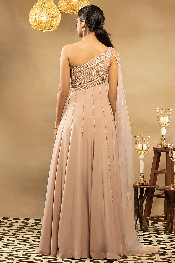 Baby Pink Embroidered Wedding Anarkali by Isha & Shreya at Pernia's Pop Up Shop