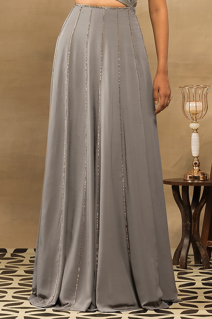 Sage Green Embroidered Wedding Anarkali by Isha & Shreya at Pernia's Pop Up Shop