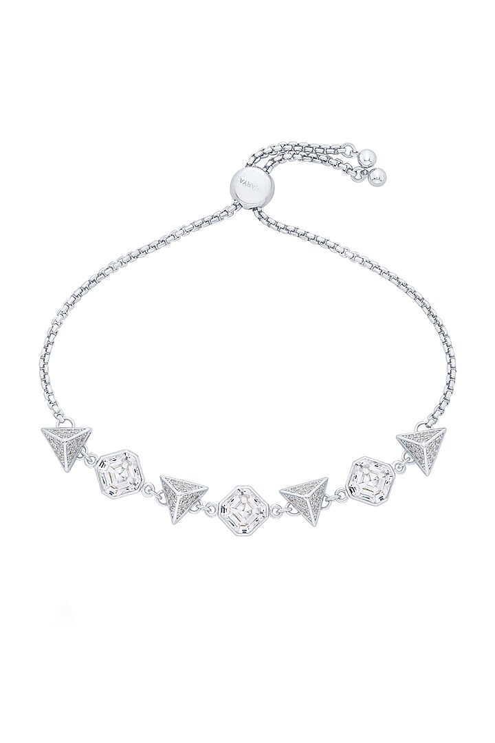 Black Rhodium Finish Crystal & CZ Pyramid Bracelet by Isharya at Pernia's Pop Up Shop
