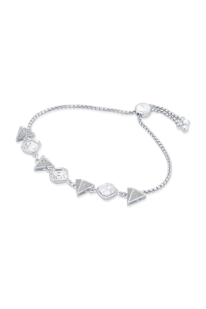 Black Rhodium Finish Crystal & CZ Pyramid Bracelet by Isharya at Pernia's Pop Up Shop