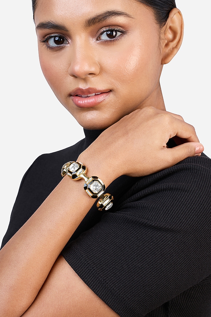 Gold Plated Crystal Cuff by Isharya at Pernia's Pop Up Shop