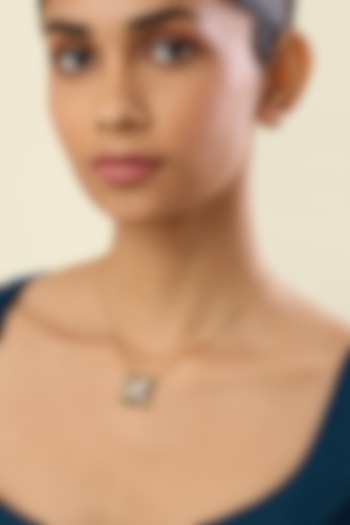 Gold Plated Crystal Zirconia Enameled Vyntra Pendant Necklace by Isharya at Pernia's Pop Up Shop
