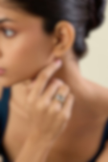 Gold Plated Crystal Zirconia Surreva Ring by Isharya at Pernia's Pop Up Shop