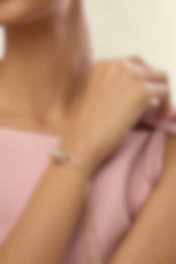 Gold Plated Crystal Zirconia Enameled Handcrafted Bracelet by Isharya at Pernia's Pop Up Shop