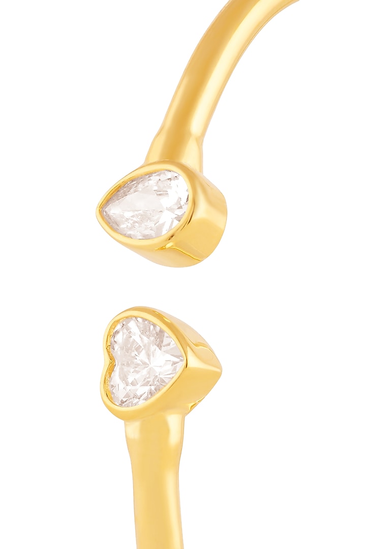 Gold Plated Crystal Zirconia Enameled Handcrafted Cuff Bracelet by Isharya at Pernia's Pop Up Shop