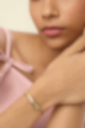 Gold Plated Enameled Cuff Bracelet by Isharya at Pernia's Pop Up Shop