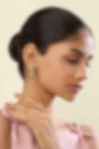 Gold Plated Crystal Zirconia Multi-Colored Enameled Dangler Earrings by Isharya at Pernia's Pop Up Shop