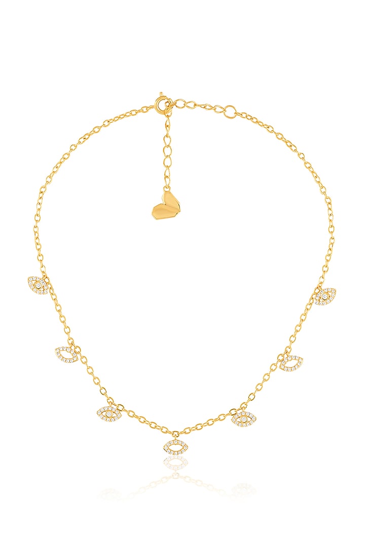 Gold Plated Crystal Zirconia Statement Choker Necklace by Isharya at Pernia's Pop Up Shop