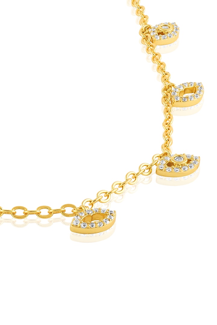Gold Plated Crystal Zirconia Statement Choker Necklace by Isharya at Pernia's Pop Up Shop