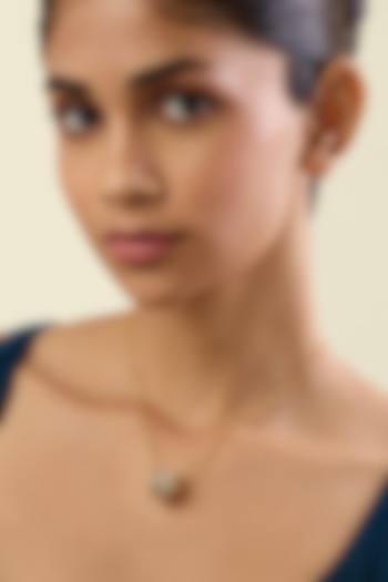 Gold Plated Crystal Zirconia Enameled Pendant Necklace by Isharya at Pernia's Pop Up Shop