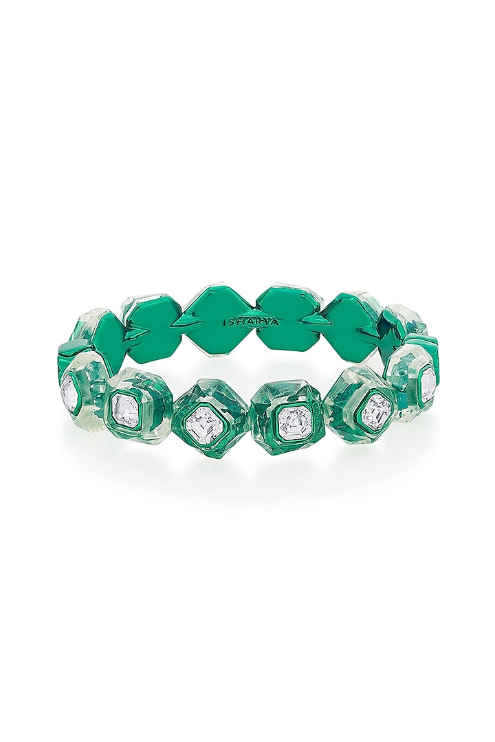 Green Crystal Bangle by Isharya