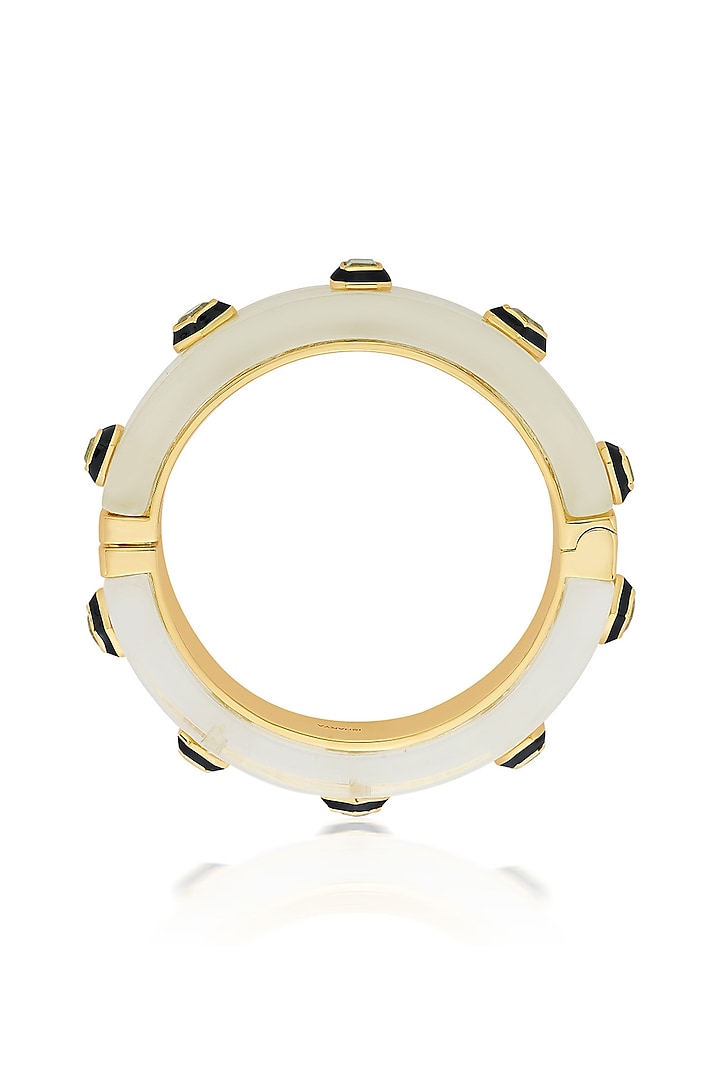 Gold Plated Mirror Enameled Bangle by Isharya at Pernia's Pop Up Shop