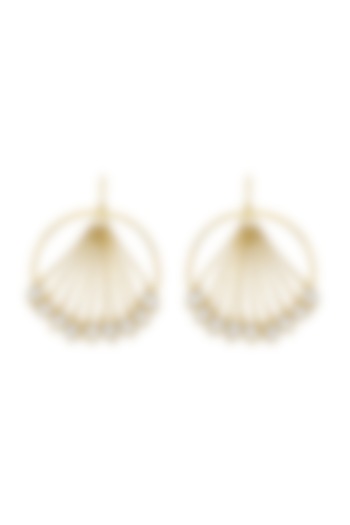 Gold Plated Mirror Waterfall Earrings by Isharya