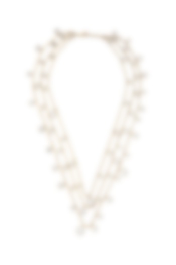 Gold Plated Polki Mirror Layered Necklace by Isharya