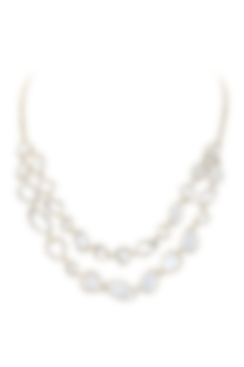Gold Plated Mirror Double Strand Necklace by Isharya
