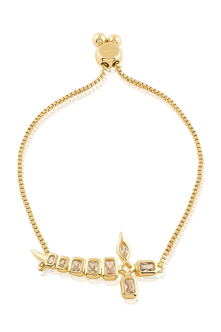 Gold Plated Mirror Tennis Sword Bolo Bracelet by Isharya at Pernia's Pop Up Shop