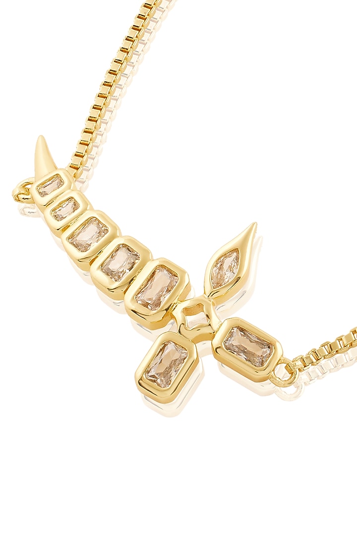 Gold Plated Mirror Tennis Sword Bolo Bracelet by Isharya at Pernia's Pop Up Shop